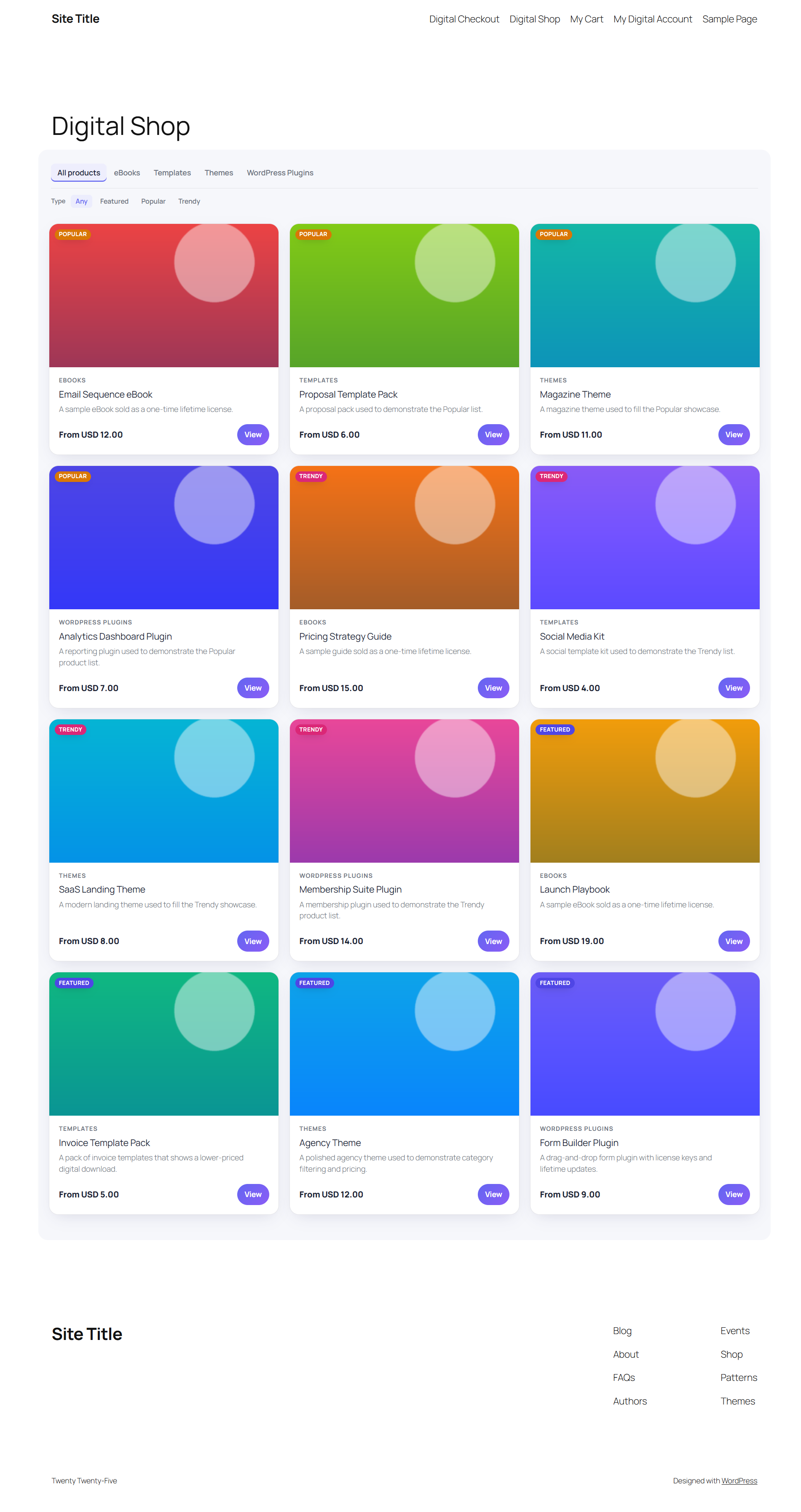 Digital shop front end