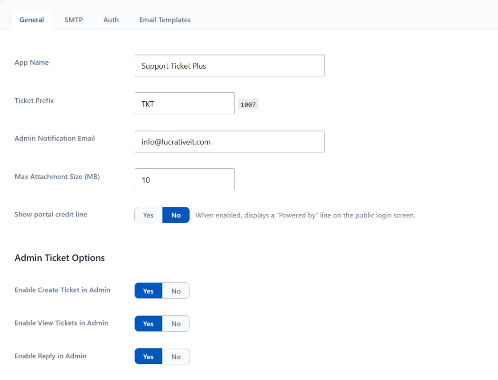 General Settings